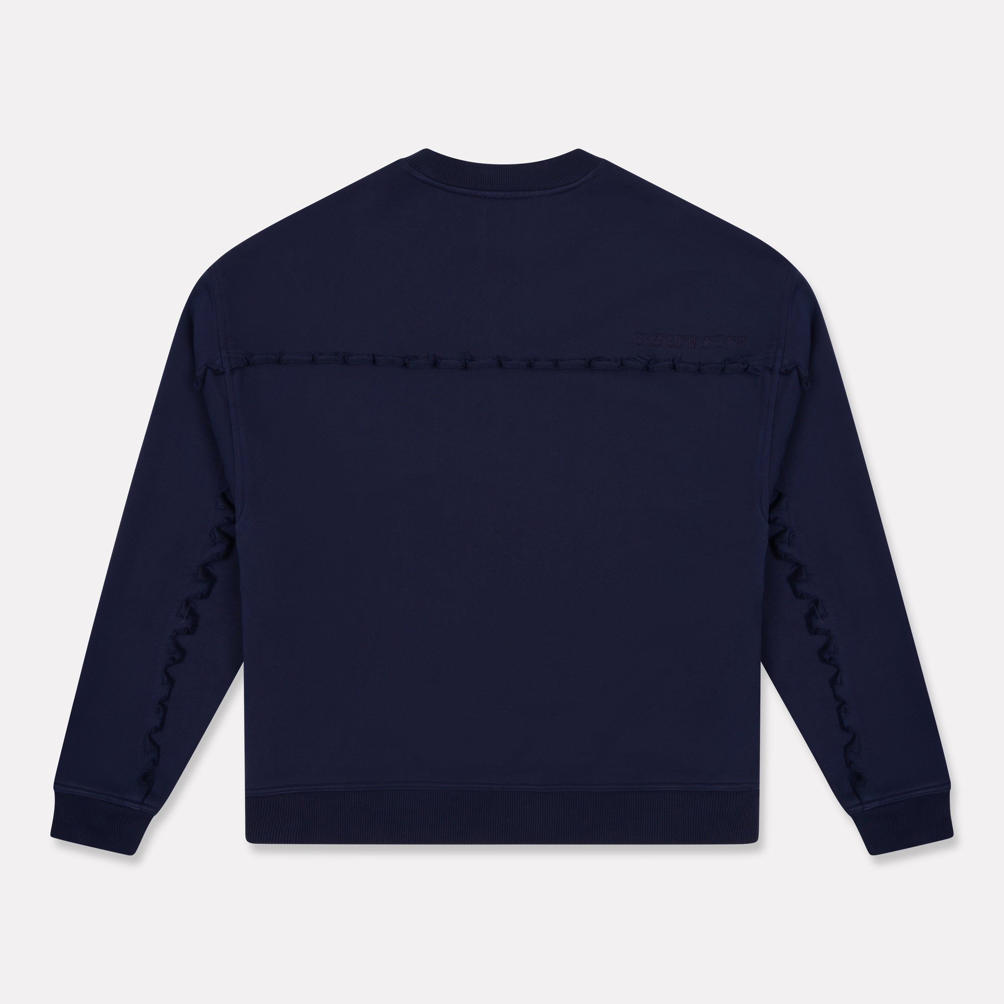 アウターその他 87MM Mmlg NEW MMLG SWEAT JUMPER AUTHENTIC NAVY MMLGBC1J002 Jagged Seam Sweatshirt